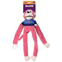 Brinquedo mordedor pelucia macaco adote rosa