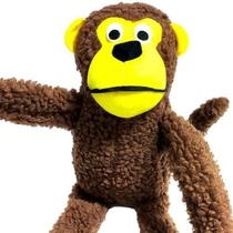 Brinquedo Mordedor Pelúcia Macaco Com Apito Cachorro Pet