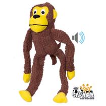 Brinquedo Mordedor Pelúcia Macaco Grande Apito 40 Cm Savana