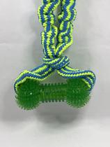 Brinquedo Mordedor Pet Osso Silicone + Cordao Elastico Brinquedo Mordedor Pet Osso Silicone + Cordao Elastico