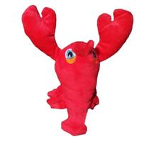 Brinquedo Mordedor Pet Pelúcia 17cm Lagosta com Apito Sonoro para Cachorro Pequeno ou Filhote