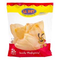 Brinquedo mordedor petisco snack natural orelha bovina para cães ou cachorro de todas as raças e tamanhos pacote 250gr