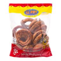 Brinquedo mordedor petisco snacks osso donut bacon para todas as raças e tamanhos crocante e palatavel pacote 1kg