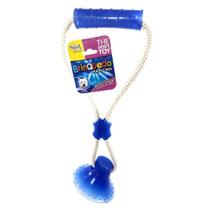Brinquedo Mordedor Puxador Ventosa Azul para Cães - Tam. Único
