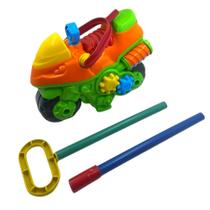Brinquedo Motinho Didático Com Haste Para Empurrar com peças Interativas Didática