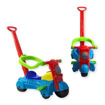 Brinquedo Moto Andador Baby Infantil Com Haste Empurrador