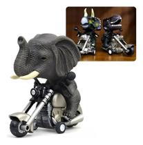 Brinquedo Moto Animais Motoqueiro Selvagens Friccao De Ferro