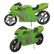 Brinquedo Moto Miniatura Racing BS 360 Roda Esportiva Verde
