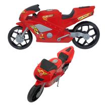 Brinquedo Moto Miniatura Roda Esportiva Racing 360 Vermelha