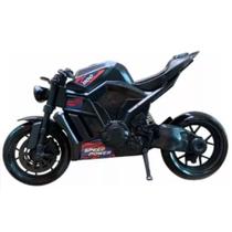 Brinquedo Moto Speed Power Xplast 1100cc Grande 30cm Preto