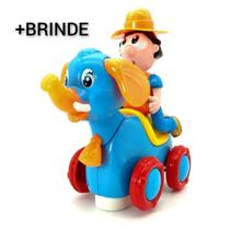 Brinquedo Mundo Animal Elefantinho Com Boneco Futuro Kids + 4 PILHAS