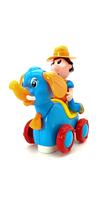 Brinquedo Mundo Animal Elefantinho Com Boneco Futuro Kids FU3021