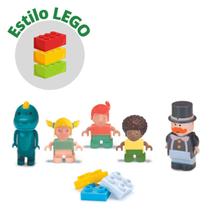 Brinquedo Mundo Bita Blocos de Montar c/ Lego Bonecos 8 Pçs - Monte Libano