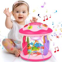 Brinquedo musical Aboosam Baby Girl de 6 a 18 meses, luz giratória oceânica