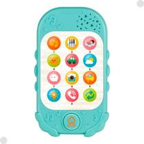 Brinquedo Musical Baby Fone Celular 600-7 - Braskit Cor Azul-turquesa