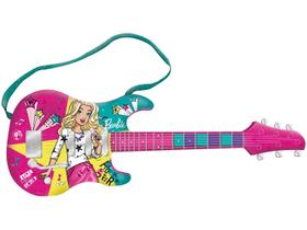 Brinquedo Musical Barbie Fabulosa Guitarra E Microfone Com Função MP3 Player - Fun