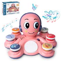 Brinquedo musical CYURMJUN Octopus para bebês de 12 a 18 meses com luzes