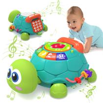 Brinquedo Musical de Tartaruga para Bebê KaeoHye com Luz e Som 6 a 18 Meses