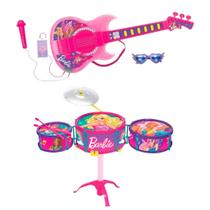 Brinquedo Musical Dreamtopia Barbie Guitarra Com Função MP3 E Bateria infantil - Fun