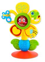 Brinquedo Musical Flor do Bebê Luz Giratório Ventosa Zoop