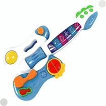 Brinquedo Musical Guitarra Baby Branca Com Luz 585B - Fenix