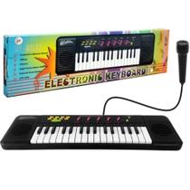 Brinquedo Musical Infantil 32 Teclas Piano Microfone Brincar