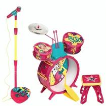Brinquedo Musical Infantil Barbie Fabulosa Bateria E Microfone Com Função MP3 Player - Fun