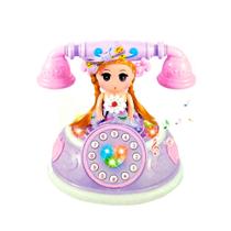 Brinquedo Musical infantil Telefone com Luzes e Sons para Meninas