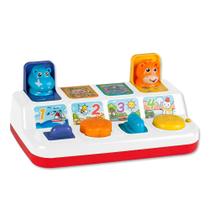 Brinquedo Musical Interativo Bebê Bichinhos Pop-up Som e Luz - ZOOP TOYS