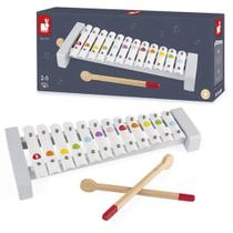 Brinquedo Musical Meu Primeiro Xilofone Confetti Instrumento Infantil Educativo em Madeira - Janod Brinquedo Musical Meu Primeiro Xilofone Confetti Instrumento Infantil Educativo em Madeira - Janod