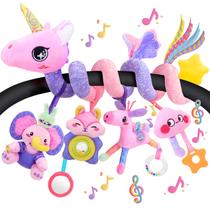 Brinquedo musical para assento de carro Zendstanding Unicorn 0-12 Months Girl Brinquedo musical para assento de carro Zendstanding Unicorn 0-12 Months Girl