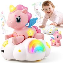 Brinquedo musical para bebês engatinhando Jusmile Unicorn de 6 a 12 meses ou mais