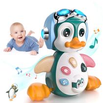 Brinquedo musical para bebês engatinhando MOONTOY Penguin com luz e som