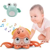 Brinquedo musical para bebês Octopus Crawling Toy Growinlove com música