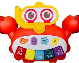 Brinquedo musical pianinho c/ luz e som siri divertido - kitstar