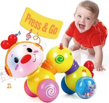 Brinquedo musical Press and Go Inchworm para bebês de 6 meses ou mais