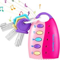 Brinquedo musical Smart Remote Car Key Skylety para crianças (rosa)