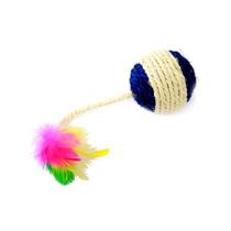 Brinquedo Nabi Bolinha Sisal com Pena para Gatos