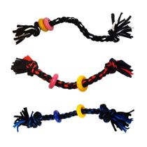 Brinquedo Napi Mordedor Corda Dois Nós e Argola para Cães - Cores Sortidas Brinquedo Napi Mordedor Corda Dois Nós e Argola para Cães - Cores Sortidas