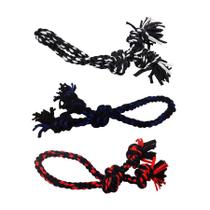 Brinquedo Napi Mordedor Corda Três Nós para Cães - Cores Sortidas Brinquedo Napi Mordedor Corda Três Nós para Cães - Cores Sortidas