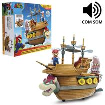 Brinquedo Navio Flutuante Com Som E Bonecos Super Mario Playset - Candide