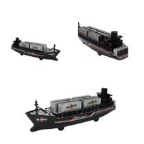 Brinquedo Navio Grande Cargueiro A Fricção Container Cinza Brinquedo Navio Grande Cargueiro A Fricção Container Cinza