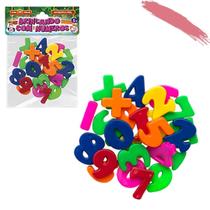 Brinquedo Números Pedagógico 25 peças Matemática com Sinais