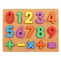 Brinquedo Números Simbolos Educativo Didatico Cores Encaixe