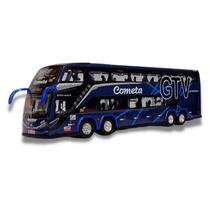 Brinquedo Ônibus Cometa Gtv Lançamento G8 - 30Cm - Rodoviário G8 Dd 2 Andares Ertl