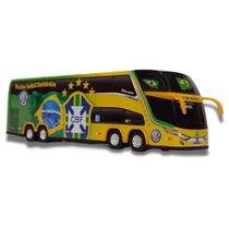 Brinquedo Ônibus Da Seleção Brasileira Copa Do Mundo 2022 - Rodoviário G7 Dd 2 Andares Ertl