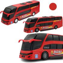 Brinquedo Ônibus de Viagem Infantil Buzão 2 Andares Vermelho