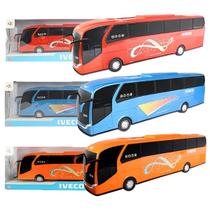Brinquedo Ônibus de Viagem Iveco Rodoviária Sortido Infantil Usual p/ Bebes Crianças Meninos Dia das Crianças Aniversário Viagens