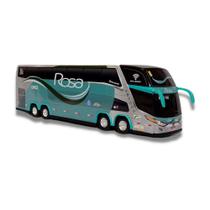 Brinquedo Ônibus empresa Rosa Turismo com 30cm - Marcopolo G7 DD - G8 - mini - Miniatura - Min