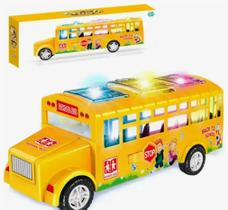 Brinquedo Ônibus Escolar Americano School Bus 27cm Luz E Som Cor Amarelo